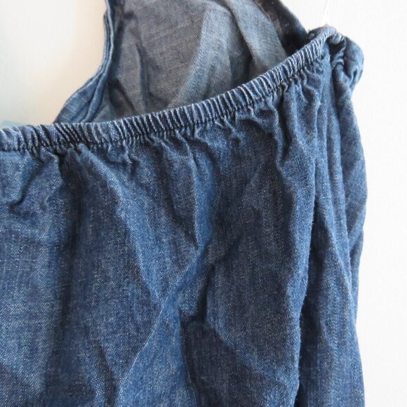 YOUNG FABULOUS & BROKE Denim Tie Dye Maxi Halter Dress Grunge Y2K - Size S - Picture 10 of 12